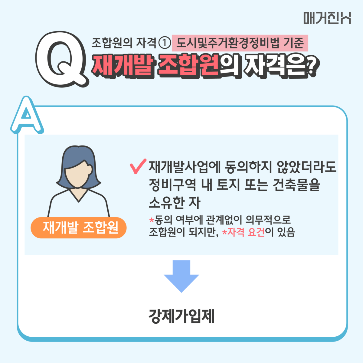 조합원의 자격재개발 조합원 자격강제 가입제