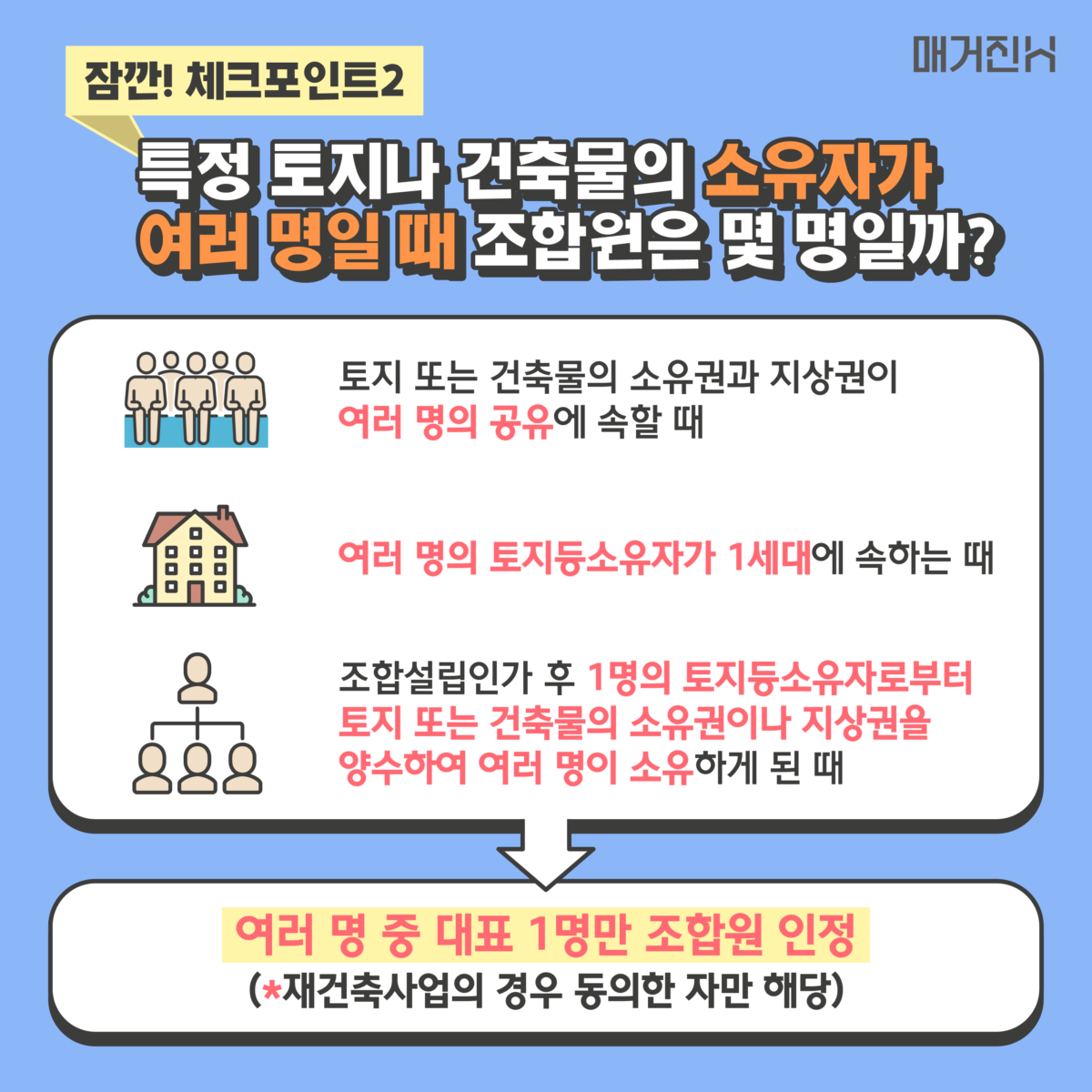 소유자가 여러명일때 조합원